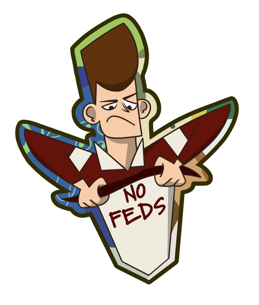 "No Feds" Sticker
